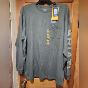 Ariat Men's Olive Long Sleeve Tee